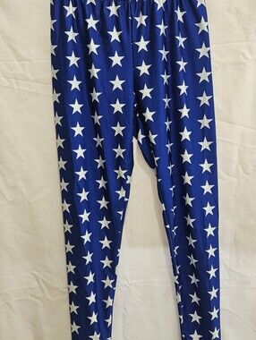 Blue Star Print Leggings